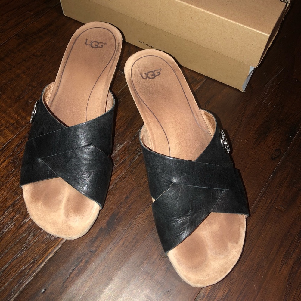 Black UGG Wedges